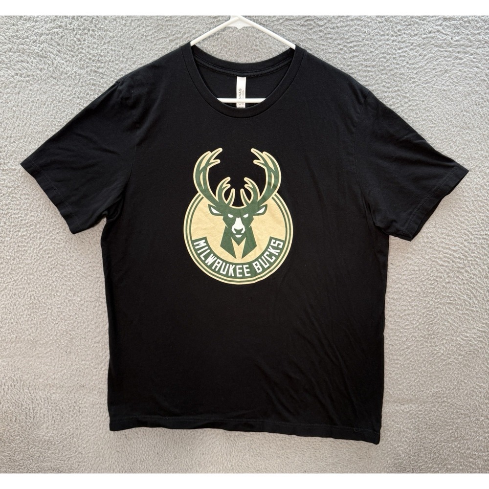 Milwaukee Bucks Shirt Adult 2XL XXL Black NBA Basketball Jack‎ Daniels Whiskey